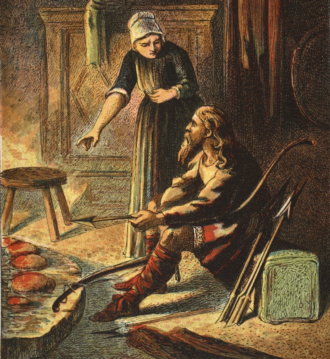 Kong Alfred og kagerne, pub. 1890 af English School