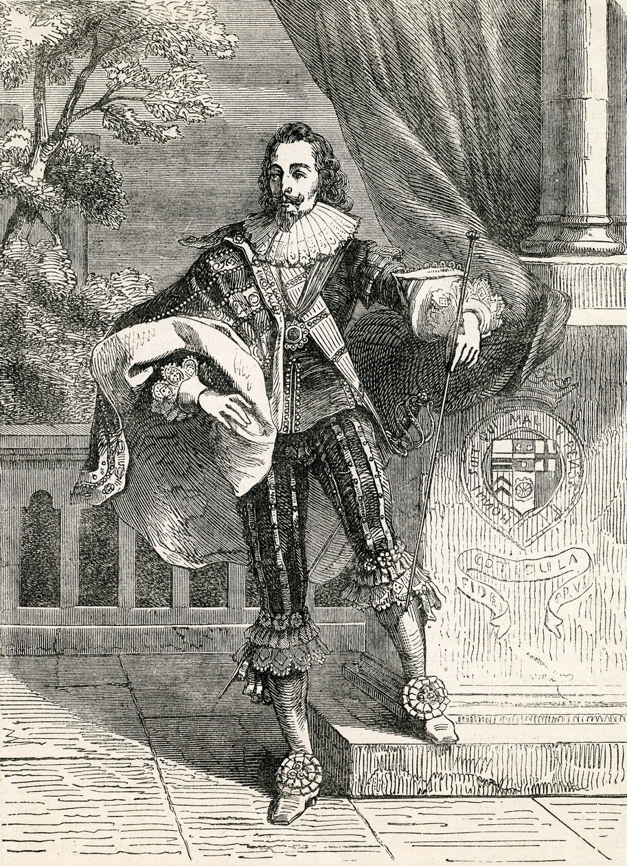 King Charles I, illustration taget fra John Cassells Illustrated History of England, 1857 af English School