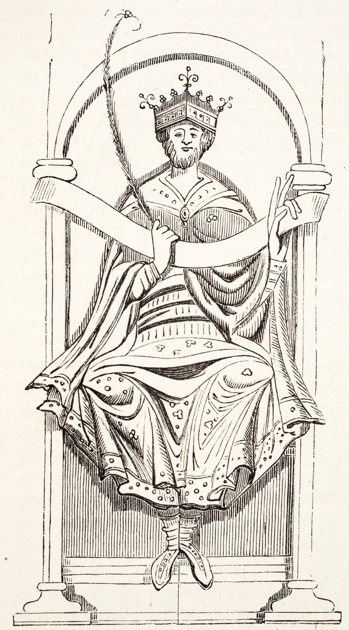 King Edgar (fra Cotton MS) af English School