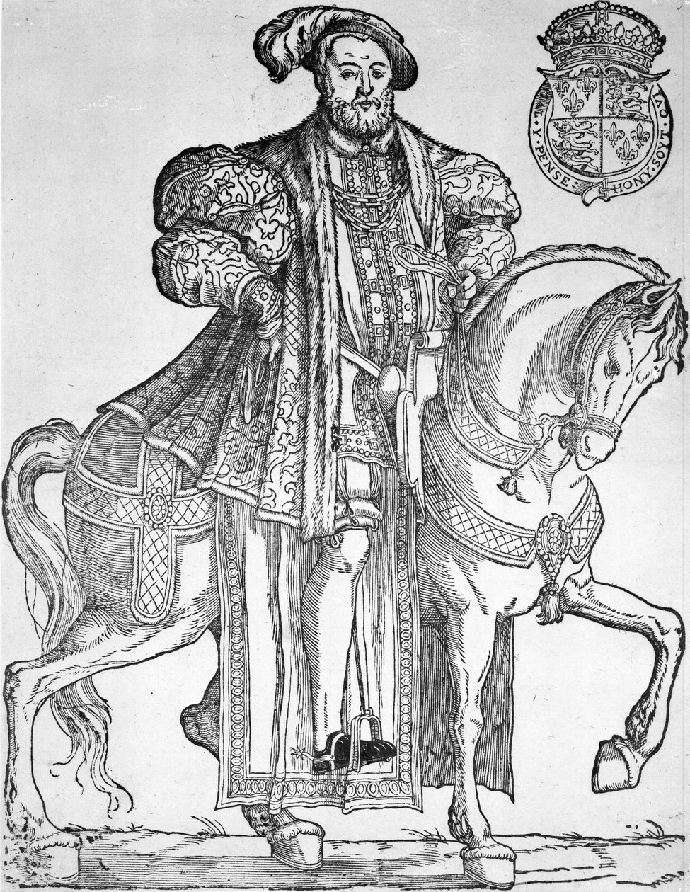 Kong Henrik VIII til hest af English School