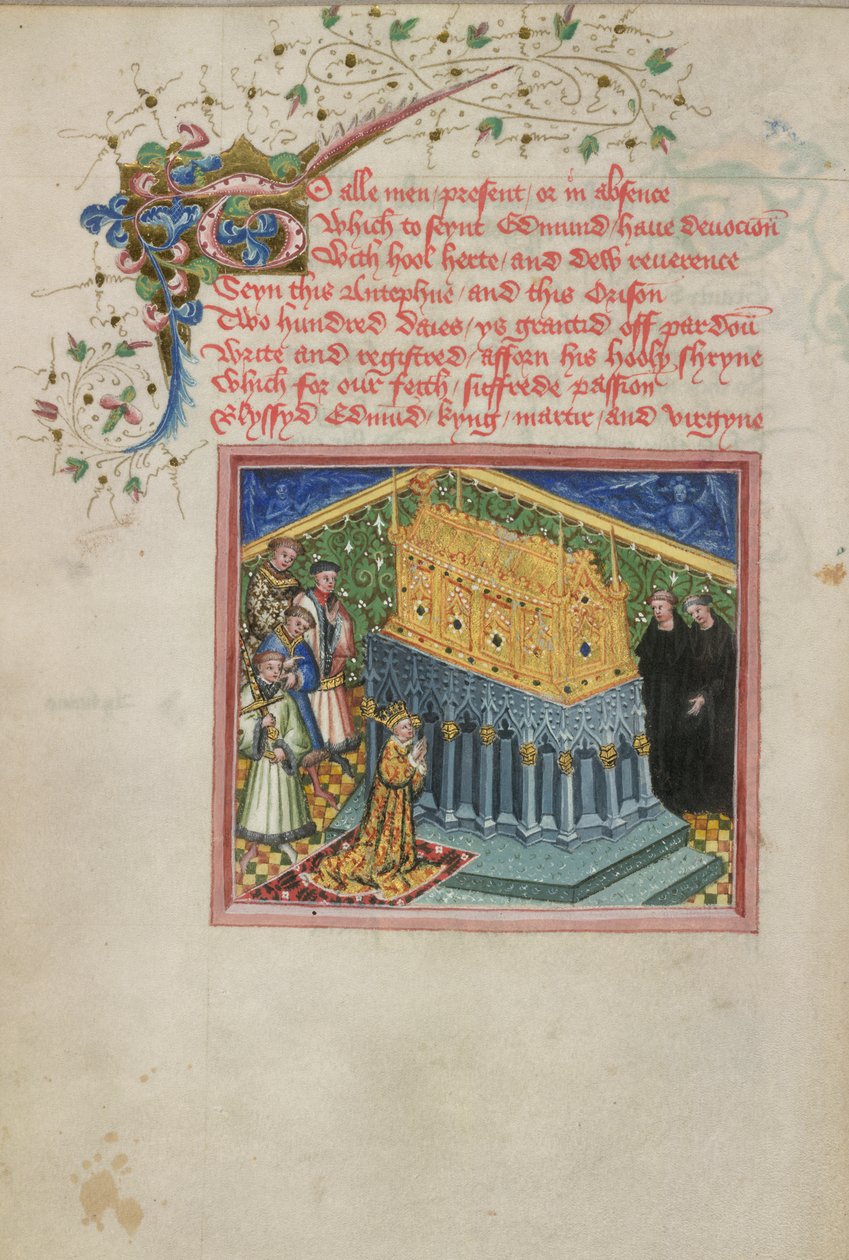 Kong Henrik VI besøger St. Edmunds helligdom, illustration fra 