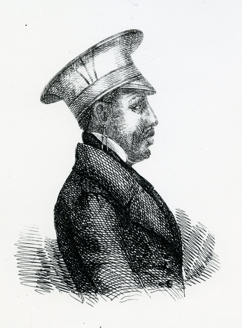 Kong Moshoeshoe I (ca. 1786-1870) (gravering) af English School