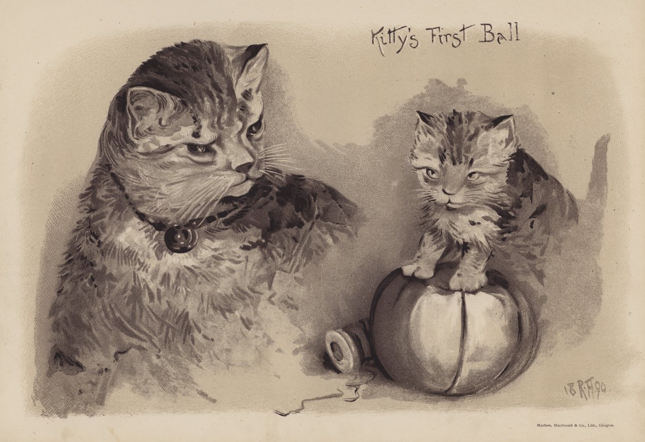 Kittys første bal (chromolitho) af English School