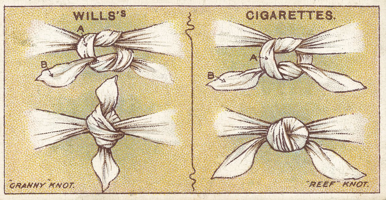 Knots, nr. 6 fra First Aid-serien af Willss Cigarette-kort, 1913 af English School