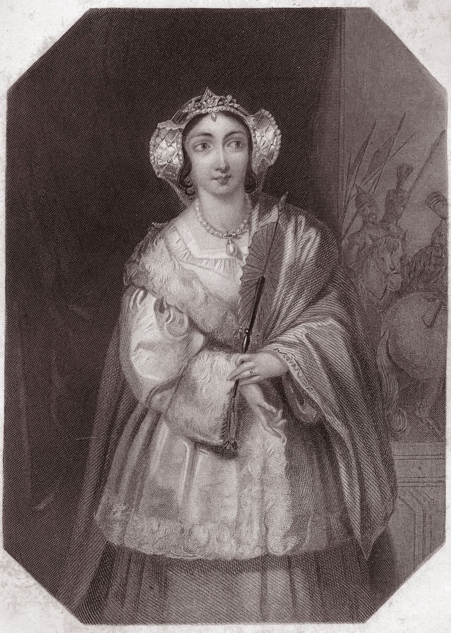 Lady Percy (Henry IV) (Kong Henry IV) i - "" Gallery of the Women of Shakespeare, samling af 45 seriøse portrætter af de første kunstnere i London, beriget med kritiske og litterære meddelelser""" omkring 1838 - fra " ” Galleri af kvinderne i Shakes af English School