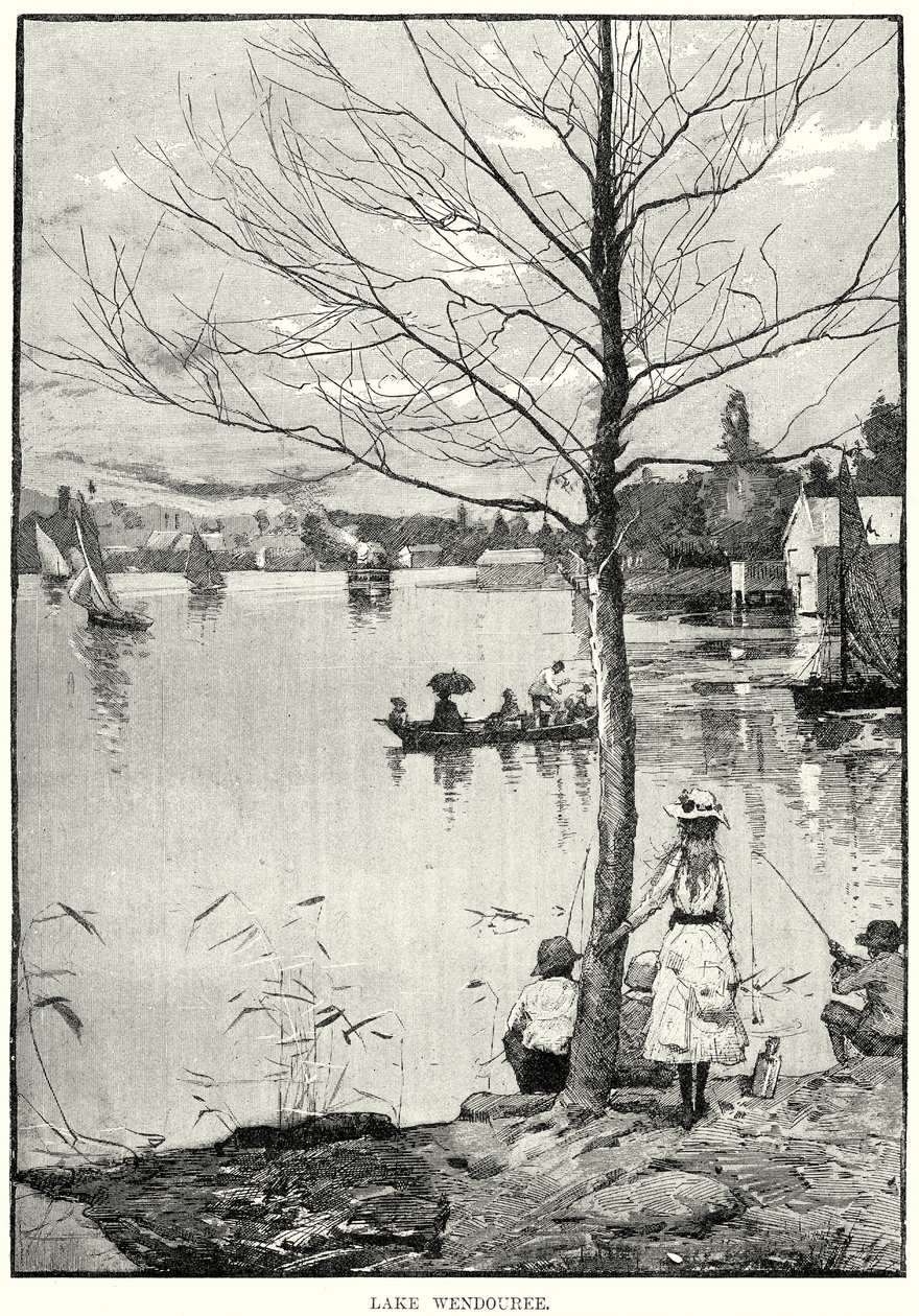 Lake Wendouree (gravering) af English School