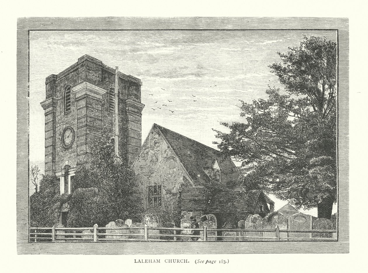 Laleham Kirke (gravering) af English School