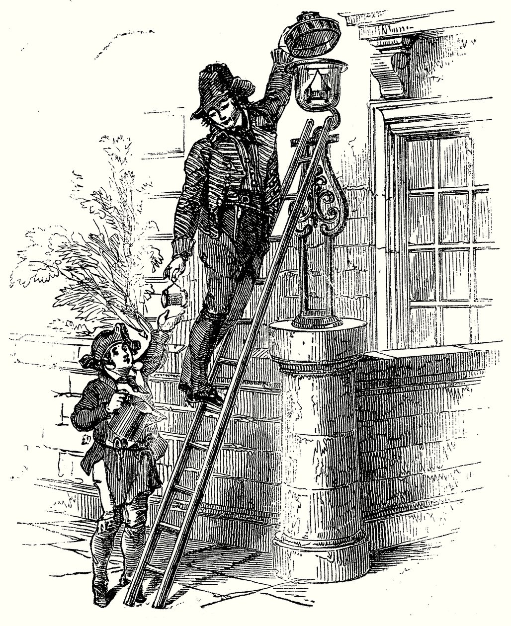 Lamplighter (gravering) af English School