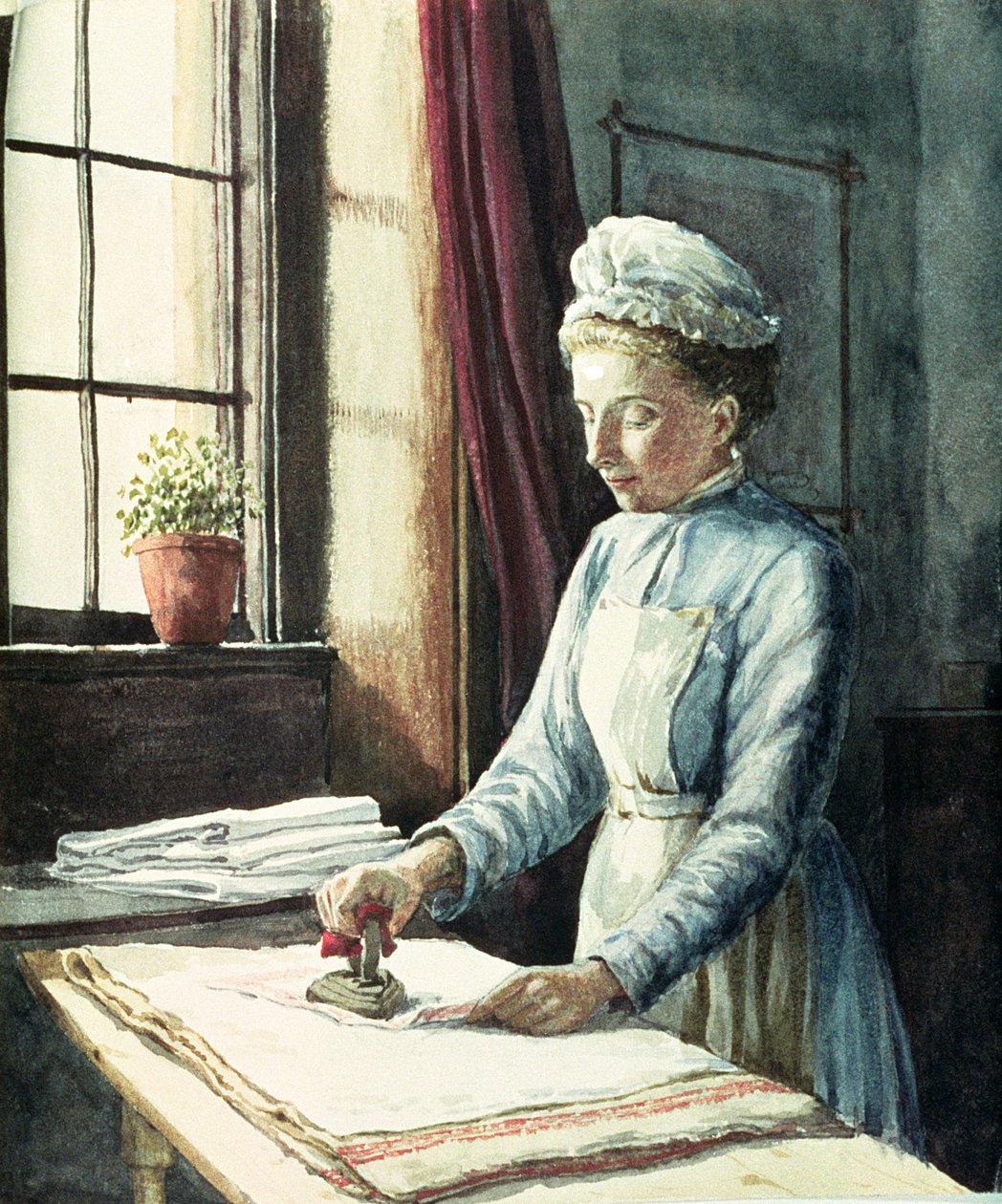 Vaskepige, c.1880 af English School