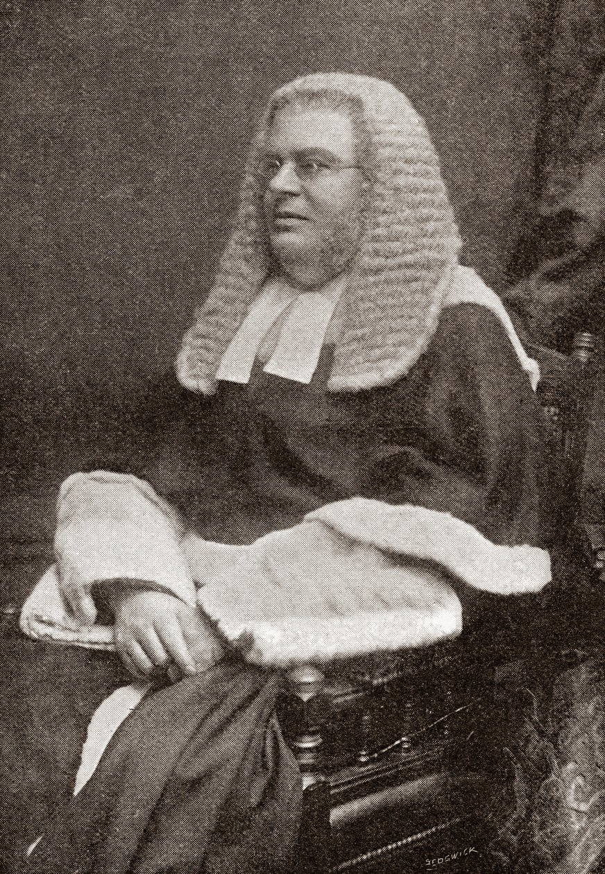 Lewis William Cave 1832 1897. britisk dommer. Fra The Strand Magazine, udgivet 1896 af English School