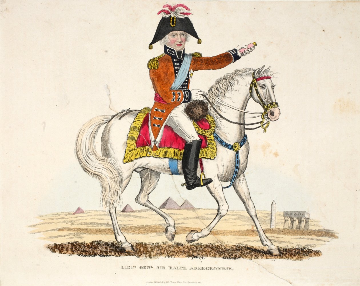 Generalløjtnant Sir Ralph Abercrombie, pub af Richard Evans, indgraveret af Romney, illustration fra An Historical Account of the Battle of Waterloo af William Mudford, 1816 af English School