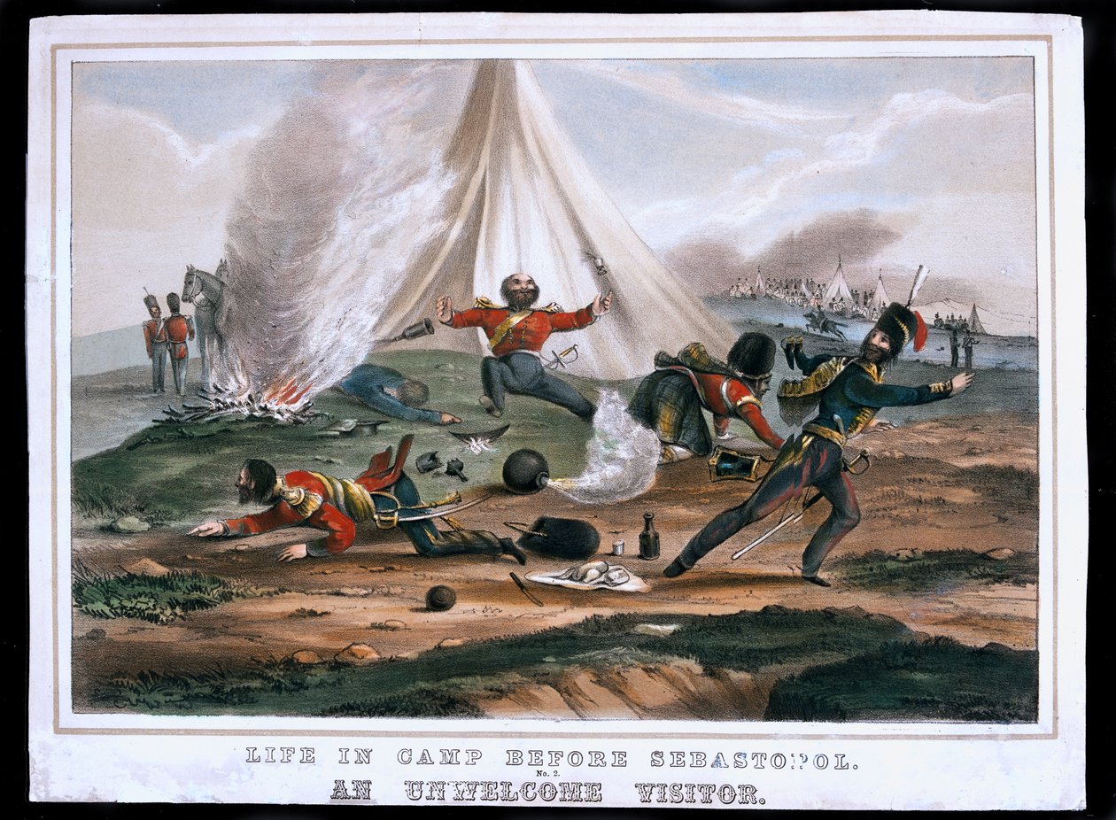 Life in Camp before Sebastopol, nr. 2: An Unwelcome Visitor, udgivet af Read and Company, 1854 af English School