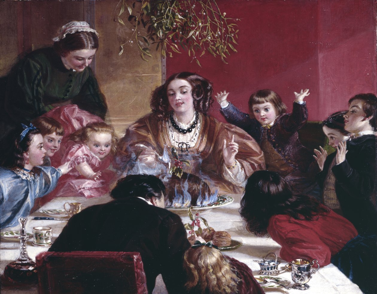 Optænding af Plum Pud af English School