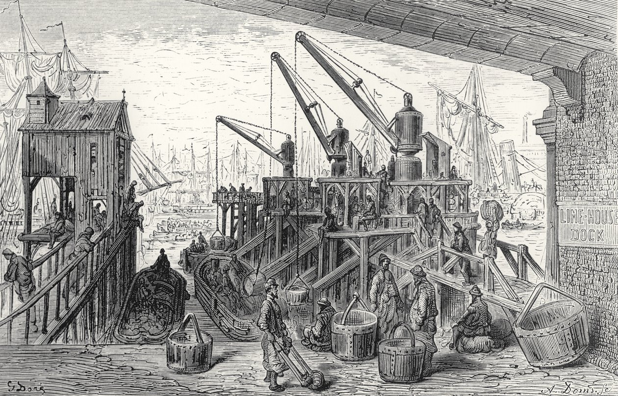 Limehouse Docks af English School