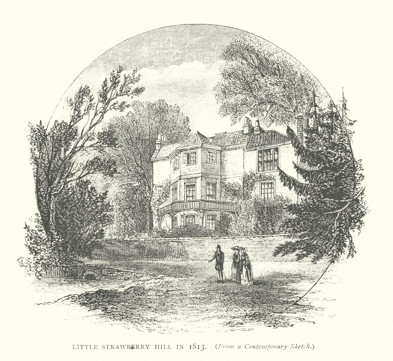 Little Strawberry Hill i 1813 (kobberstik) af English School