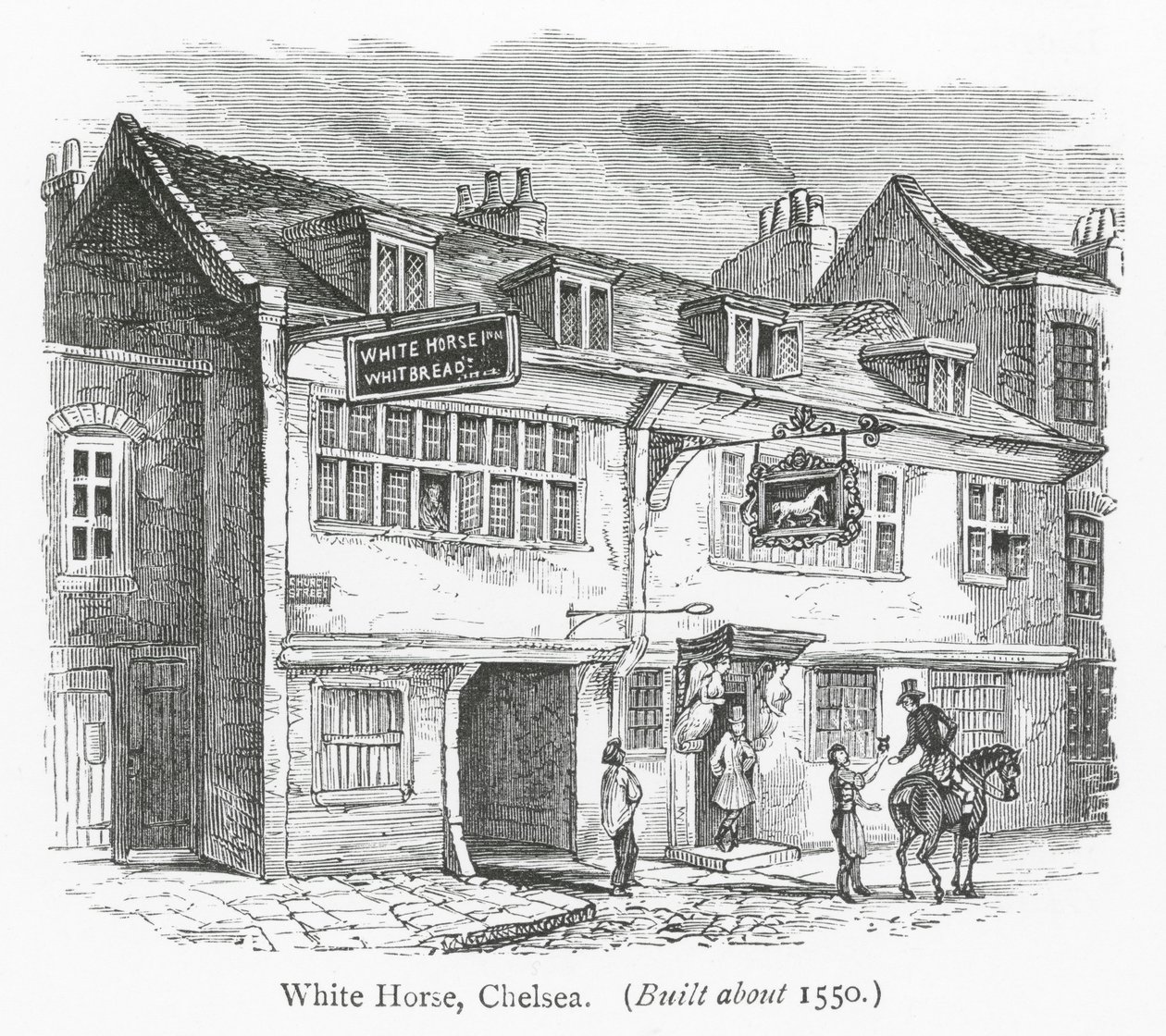 Klubber i London: White Horse, Chelsea (gravering) af English School