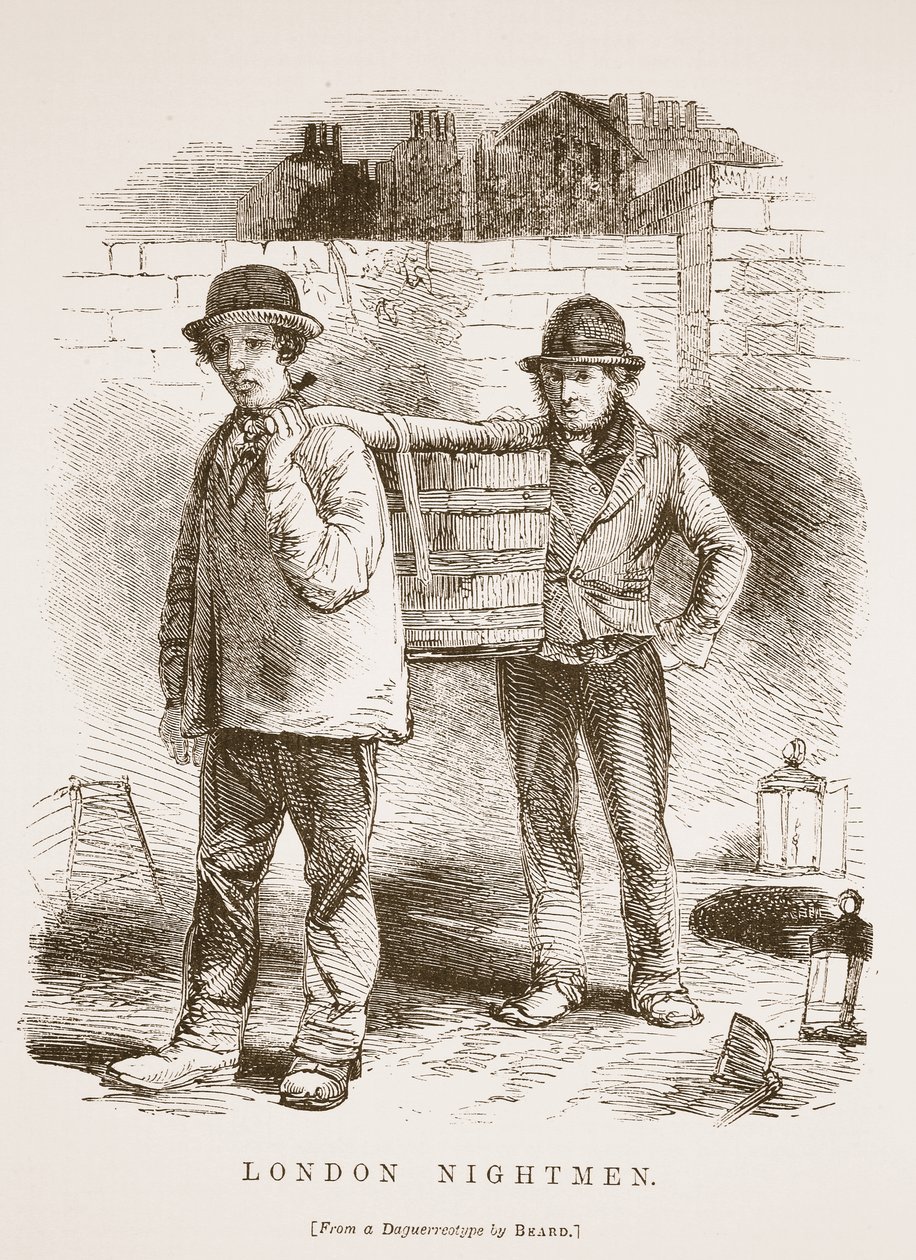 London Nightmen, fra daguerreotypiet af Richard Beard, illustration fra London Labour og London Poor af Henry Mayhew, pub. 1862 af English School