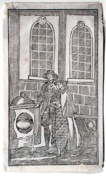 London Stone, Cannon Street, ca. 1700 (træsnit) af English School