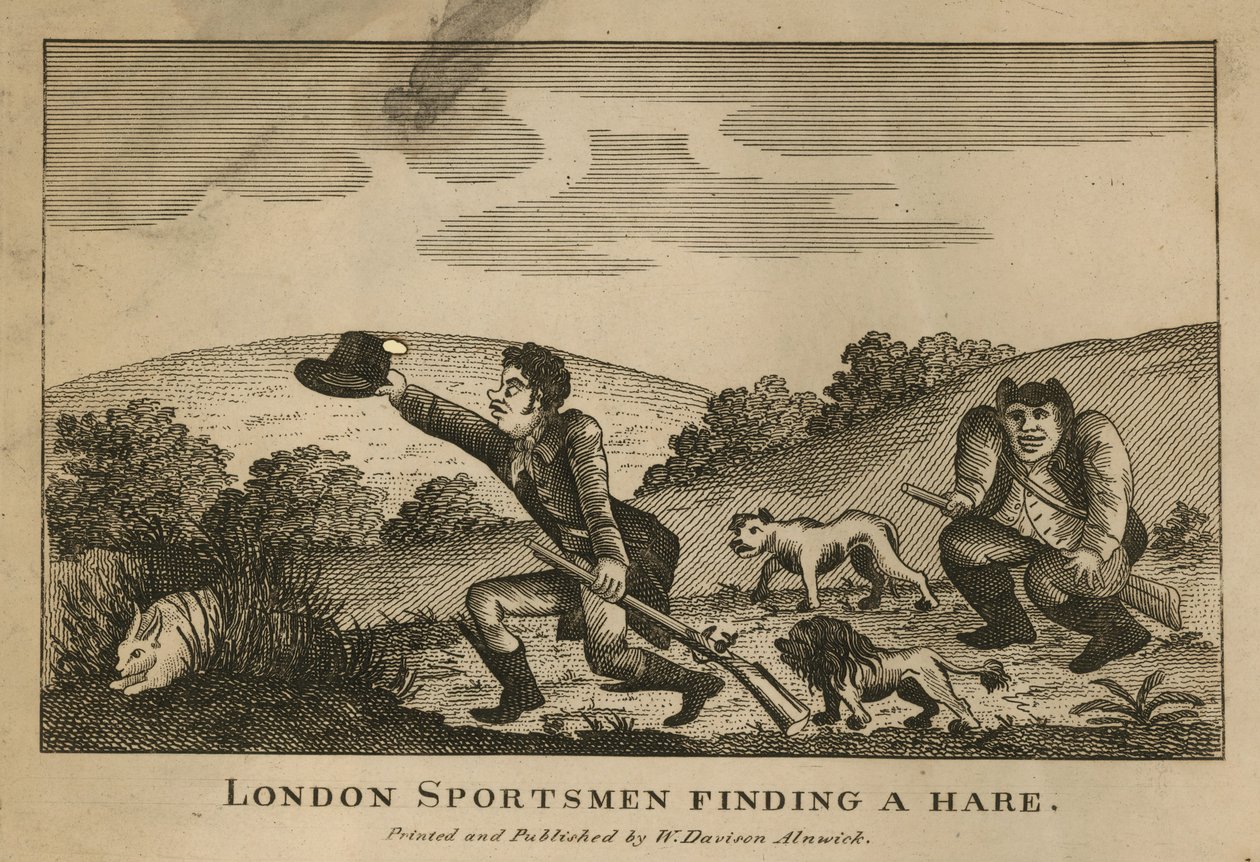 Sportsfolk fra London finder en hare (stik) af English School