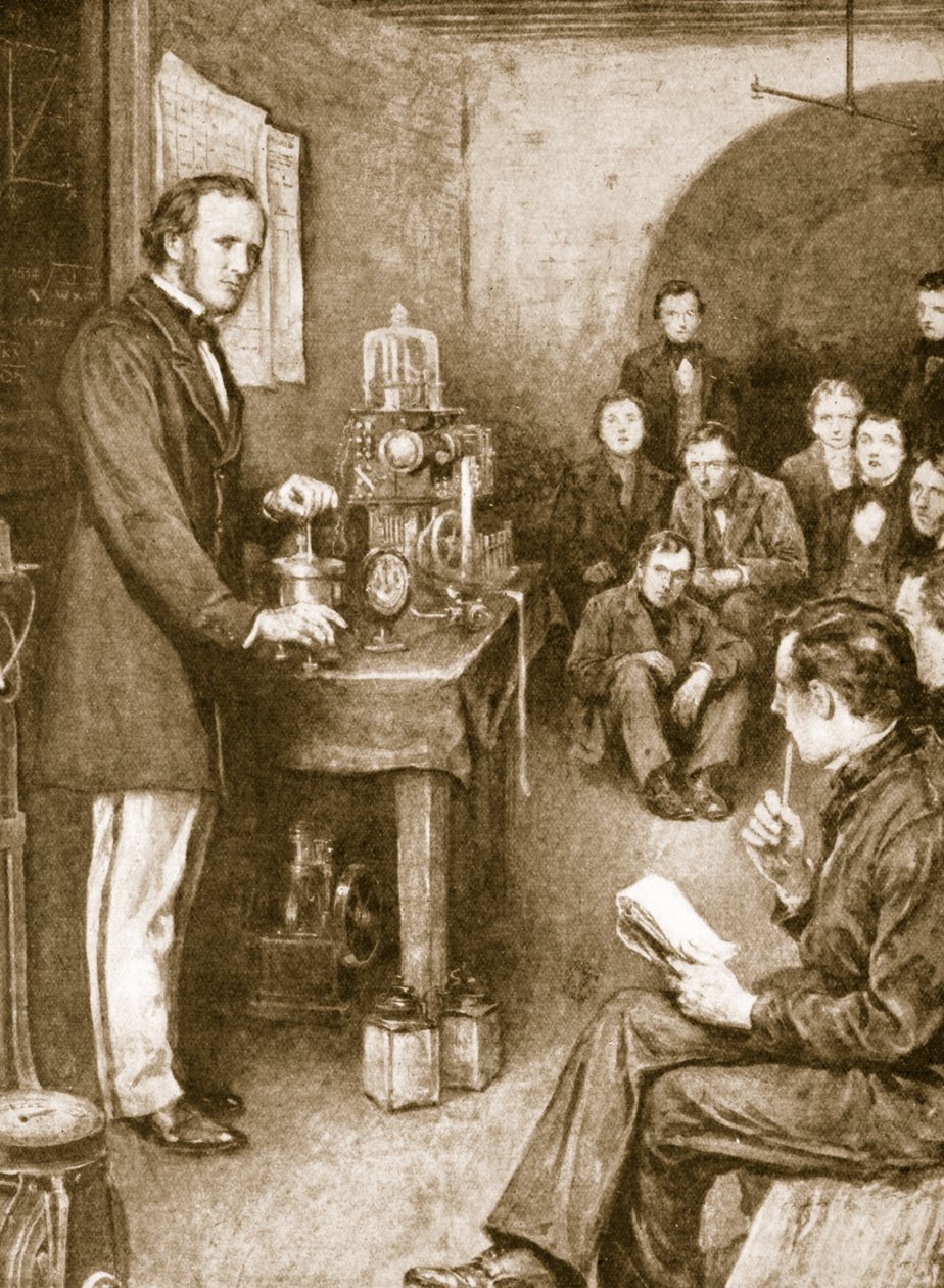 Lord Kelvin begyndte sine videnskabelige undersøgelser i Glasgow i en vinkælder, som han omdannede til et laboratorium af English School