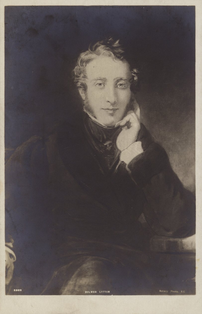 Lord Lytton (1803-1873), engelsk politiker, romanforfatter, digter og dramatiker (litografi) af English School