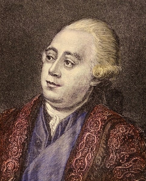 Lord North (farve litho) af English School