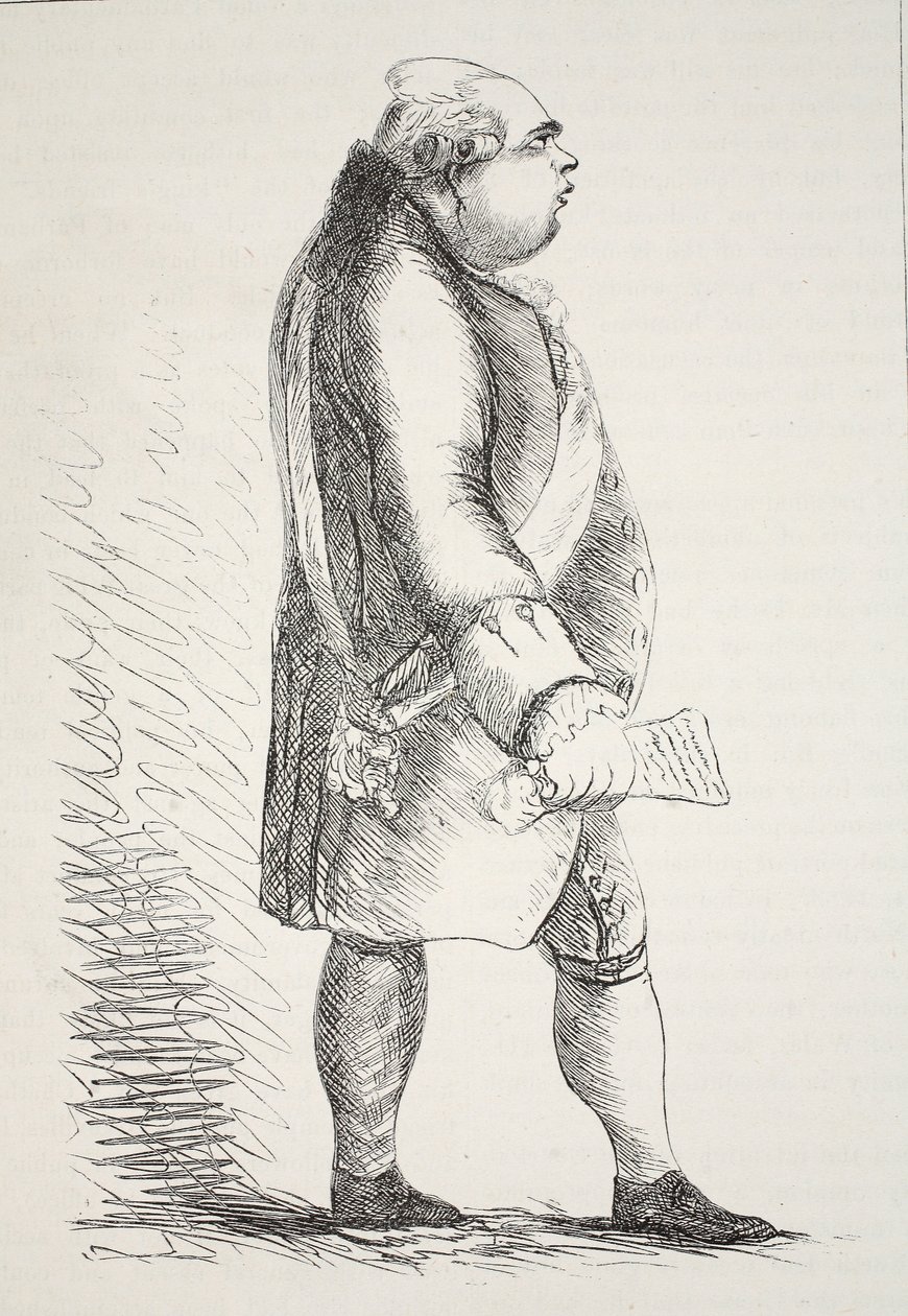 Lord North, faksimile af et gammelt tryk af English School