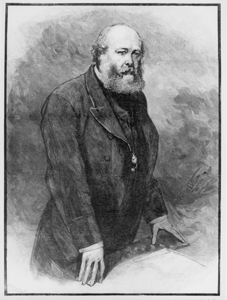 Lord Salisbury taler om Mr. Bright i House of Lords, 1889 af English School