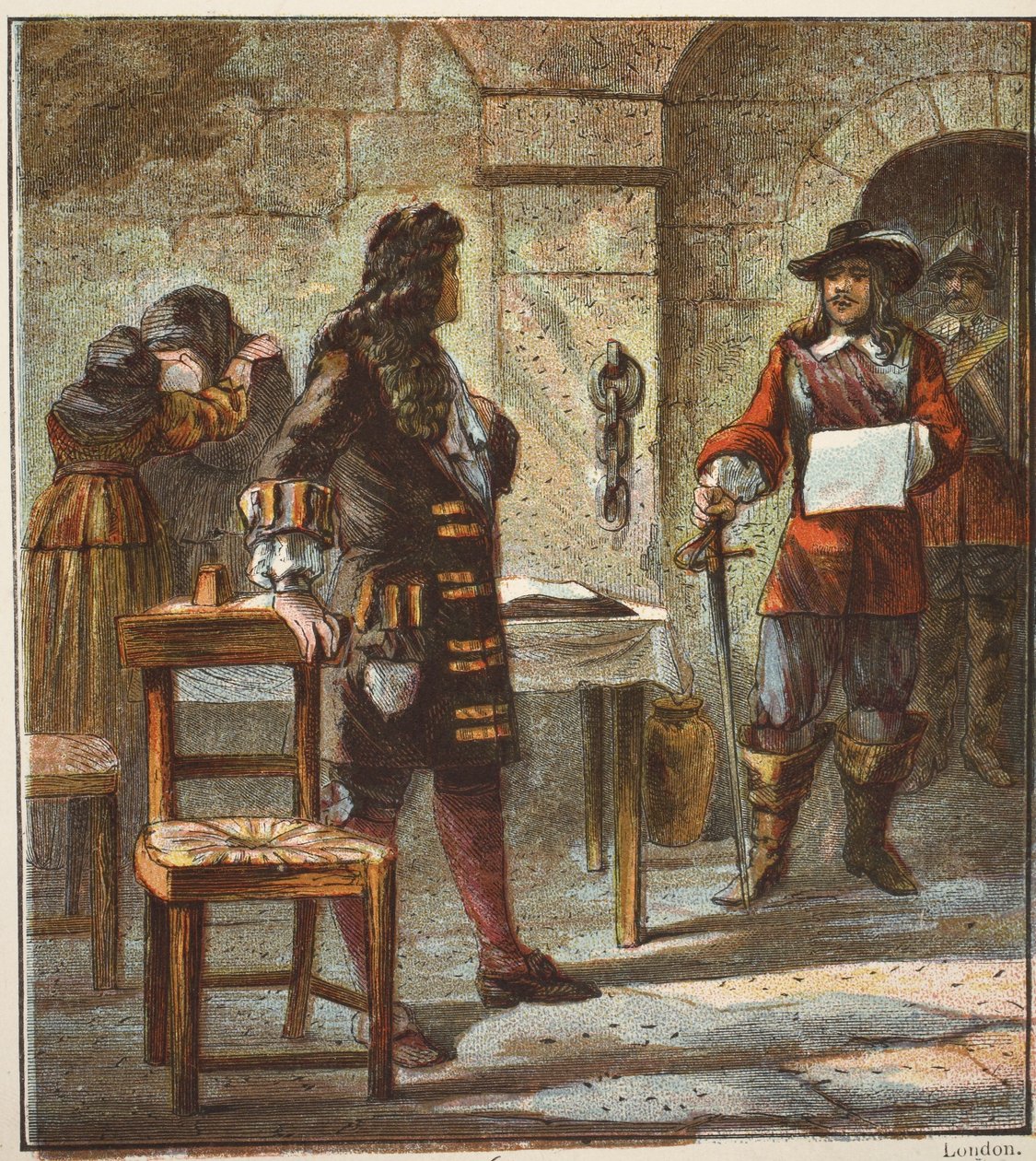 Lord W. Russell Condemned, pub. 1890 (farvelitogtaph) af English School