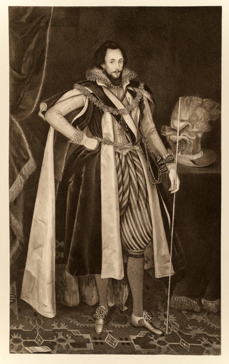 Ludovic Stuart, anden hertug af Lennox, fra James I og VI, trykt af Manzi Joyant & Co. Paris, 1904 (collotype) af English School