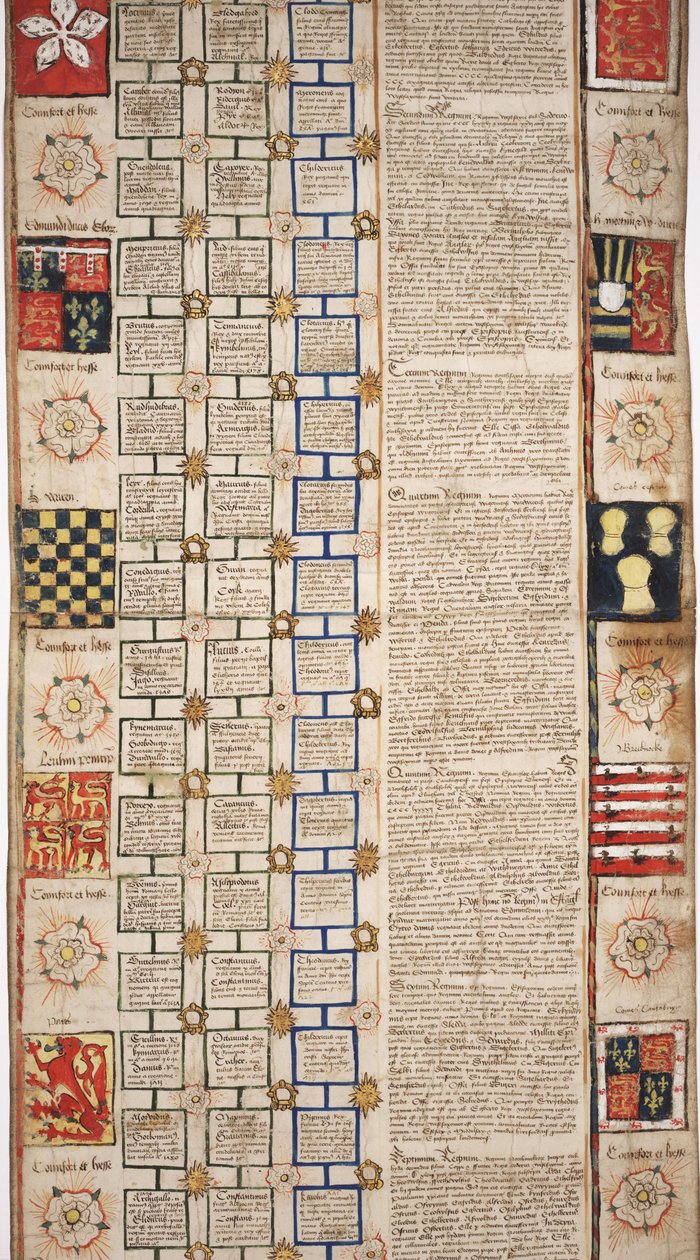 MS Lewis E 201 sektion 3, Chronicle of the History of the World from Creation to Woden, med en genealogi af Edward IV, c.1461 af English School