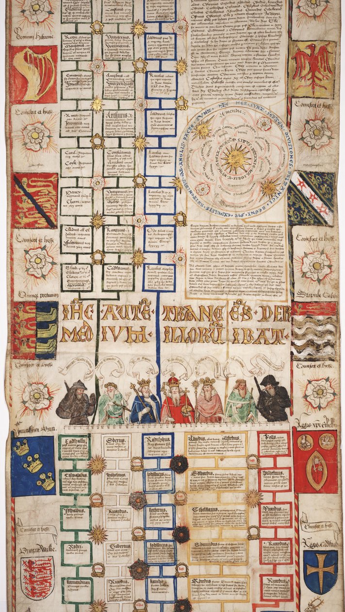 MS Lewis E 201 sektion 4, Chronicle of the History of the World from Creation to Woden, med en genealogi af Edward IV, c.1461 af English School