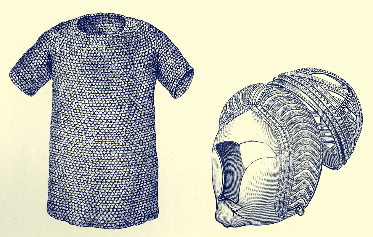 Mailcoat og sølvhjelm, før 450 e.Kr., fra 