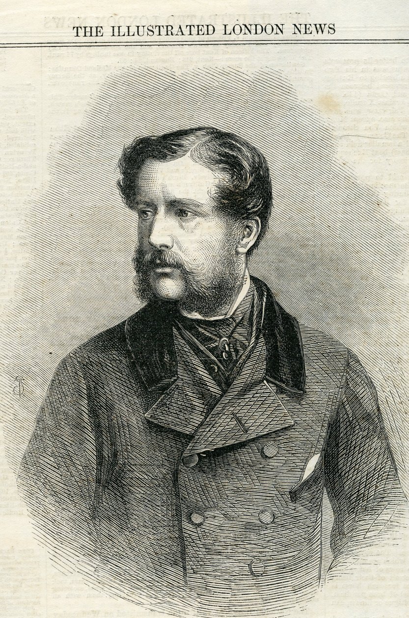 Major Charles Nasmyth (1825-61) fra The illustrated London News 13. juli 1861 af English School