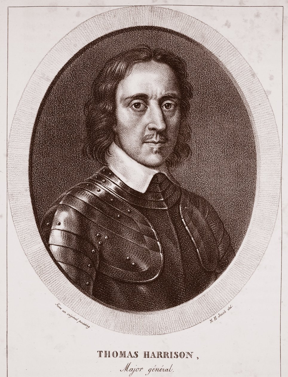 Generalmajor Thomas Harrison, tilskrevet N.H. Jacob, indgraveret af de Langlume af English School