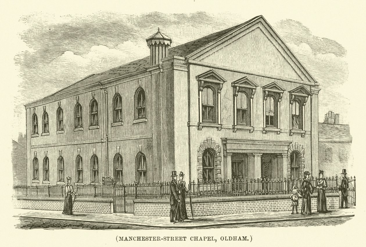 Manchester-Street Chapel, Oldham (gravering) af English School