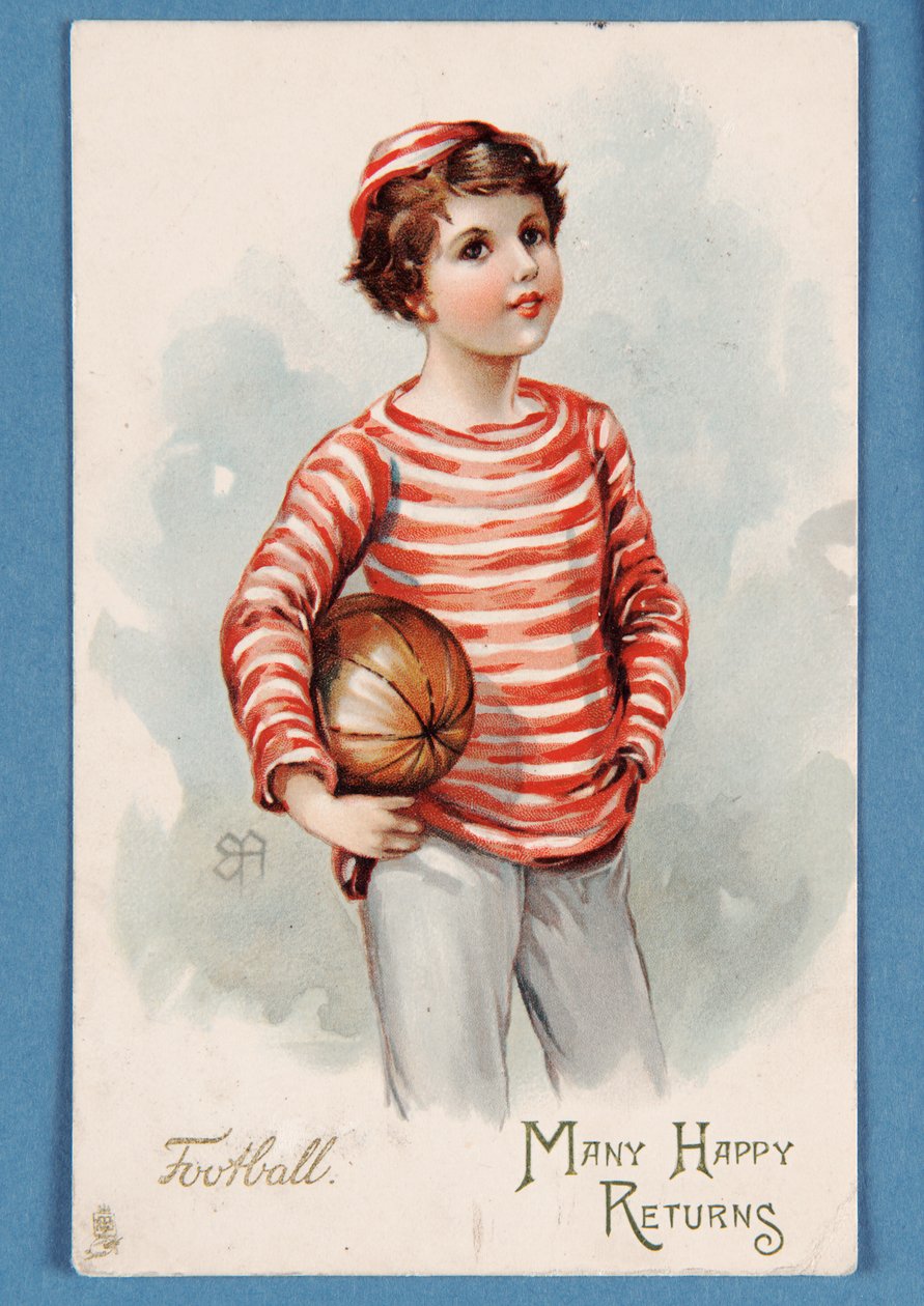 Mange tillykke, fødselsdagspostkort, 1909 af English School