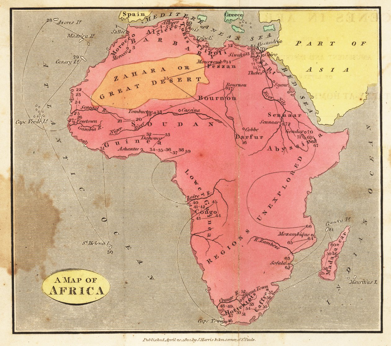 Kort over Afrika af English School