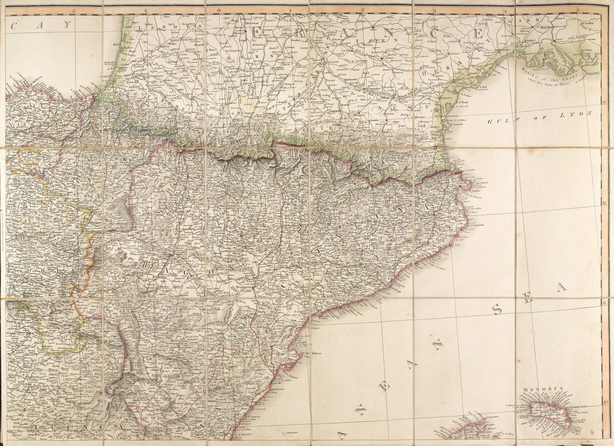 Kort over Spanien siges at være blevet brugt af hertugen af Wellington af English School