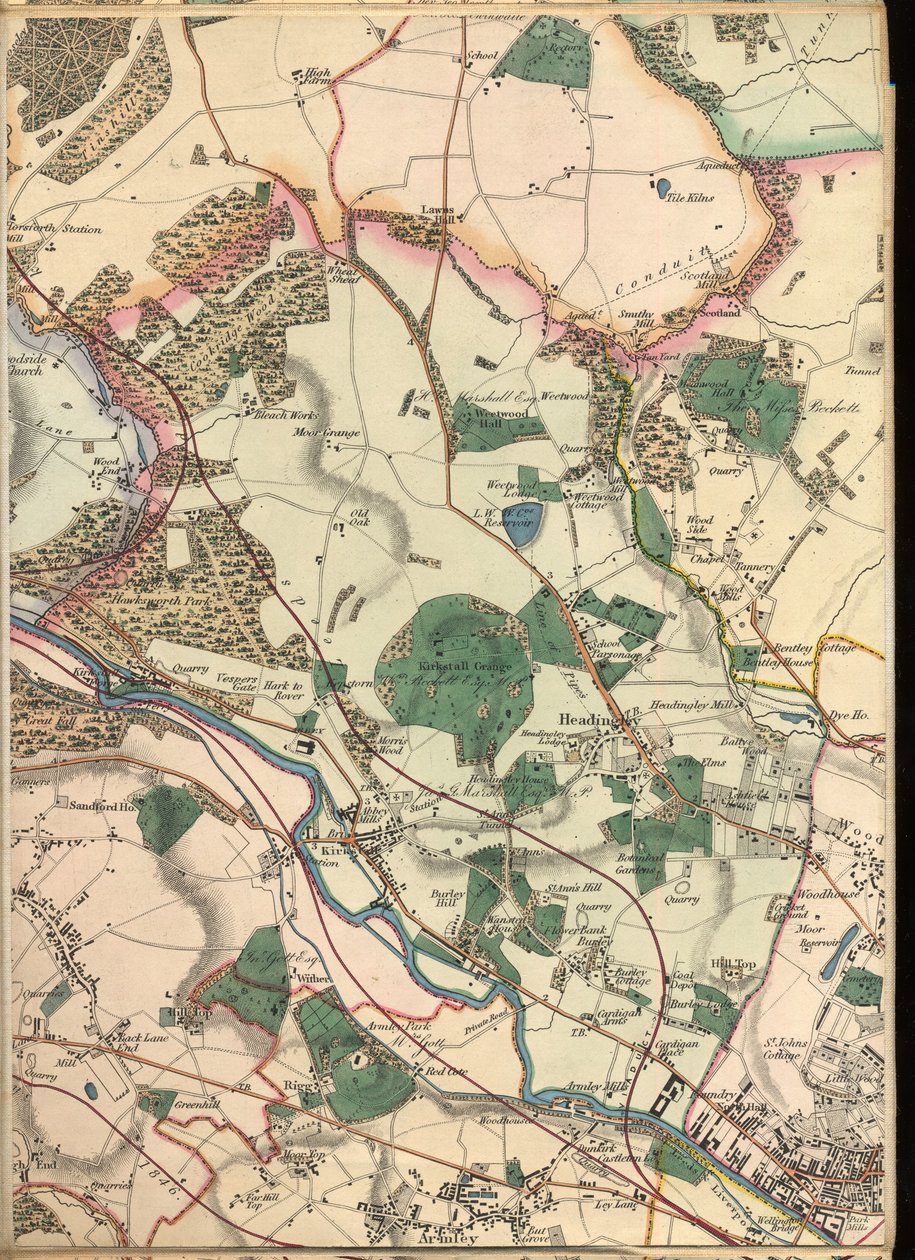 Kort, der viser Toll Bar House, Morris Lane, Kirkstall, West Yorkshire af English School