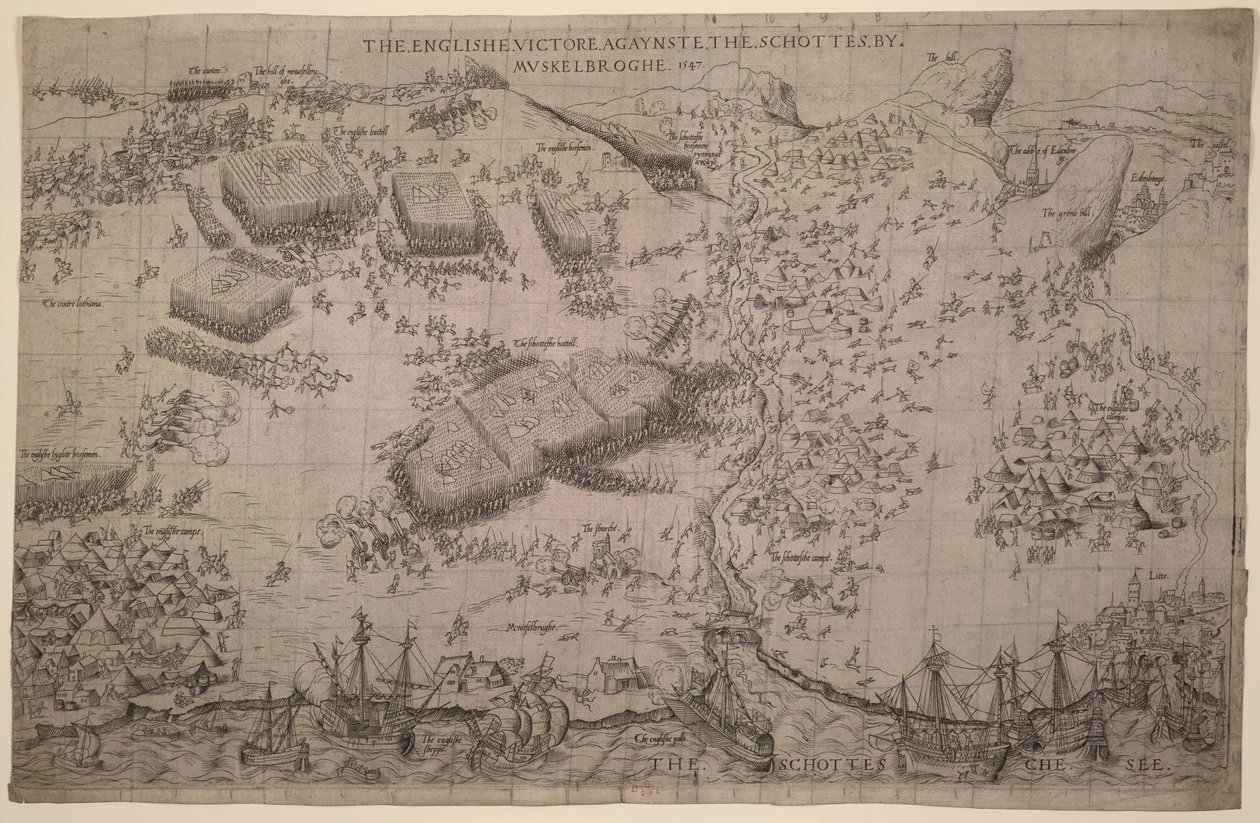 Maps.C.C.5.a.409 Slaget ved Pinkie, ca. 1547-48 (gravering) af English School