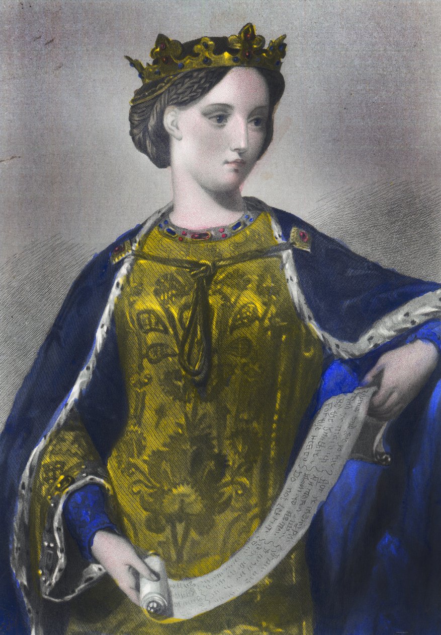 Marguerite af Frankrig, dronning af Edward I, trykt af Henry G. Bohn, London, 1856 af English School