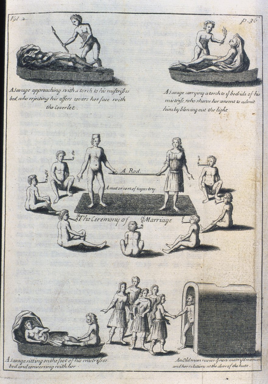 Ægteskabsskik, 1703 (stik af English School
