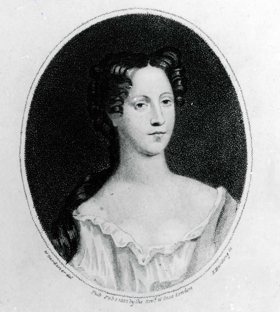 Mary Burwell, Robert Walpoles hustru, tryk lavet af W. Gardiner, 1802 (gravering) af English School