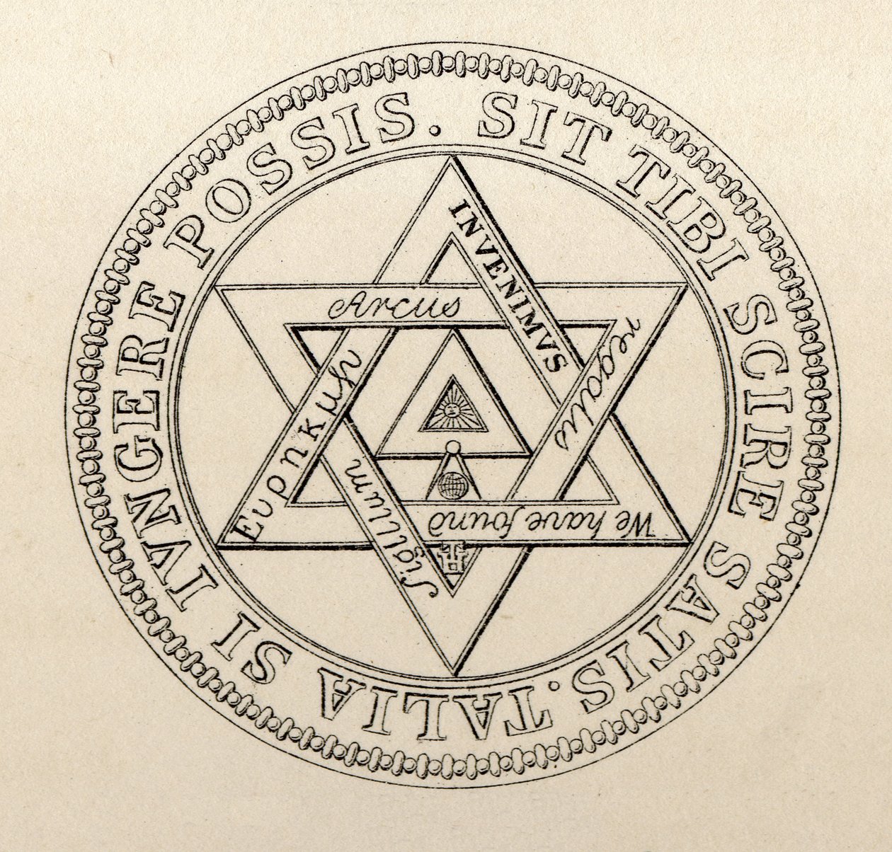 Frimurerisk segl af Grand Chapter of London, fra 