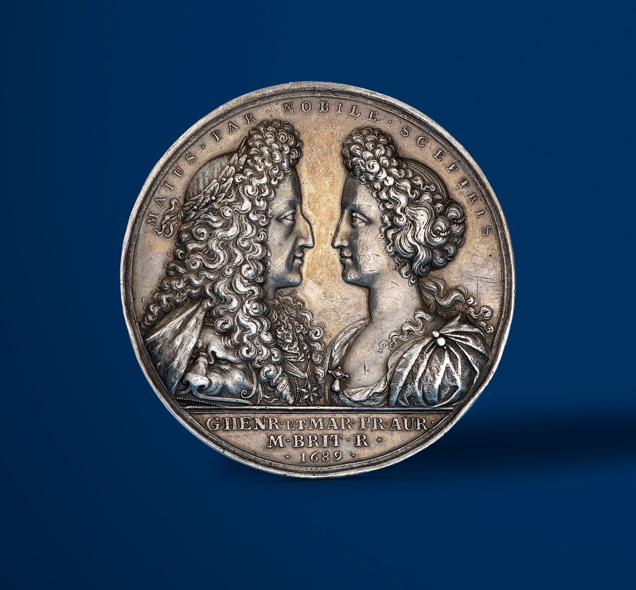 Medalje til minde om kroningen af William og Mary, 1689 (sølv) (forsiden af 419668) af English School
