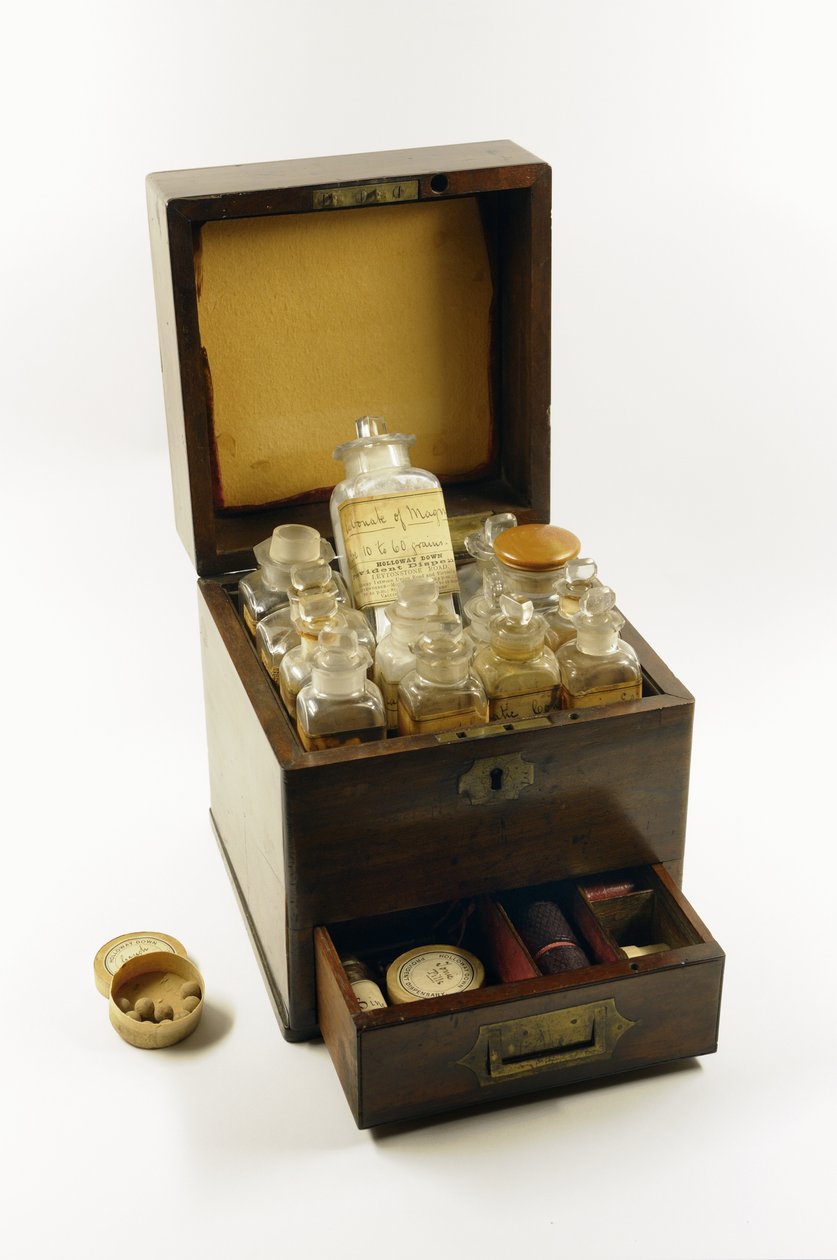 Medicinskrin brugt af Florence Nightingale under Krimkrigen, 1854-56 (træ) af English School