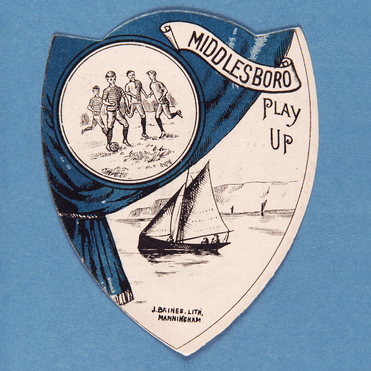 Middlesboro Play Up, Baines-kort i form af et skjold, 1888-89 af English School