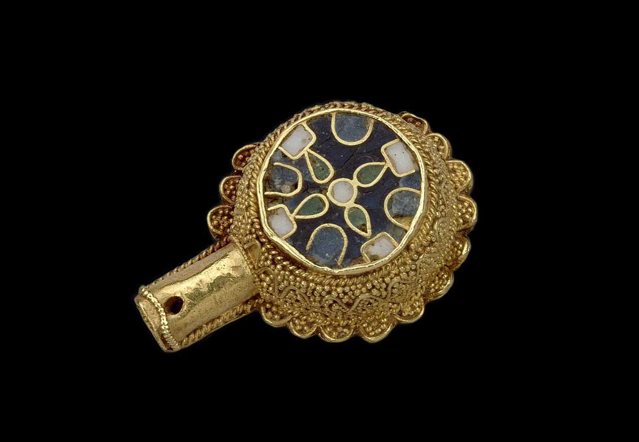 Minster Lovell Jewel, sandsynligvis 1600-tallet (emalje og guld cloisonne) af English School