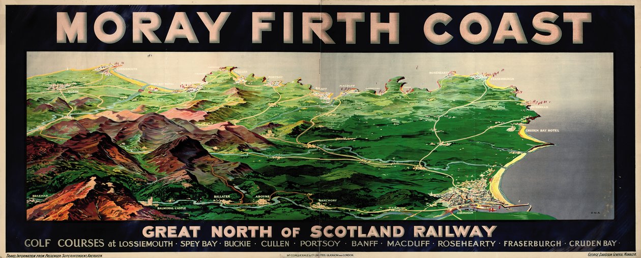 Moray Firth Coast, plakat, der reklamerer for GNSR af English School